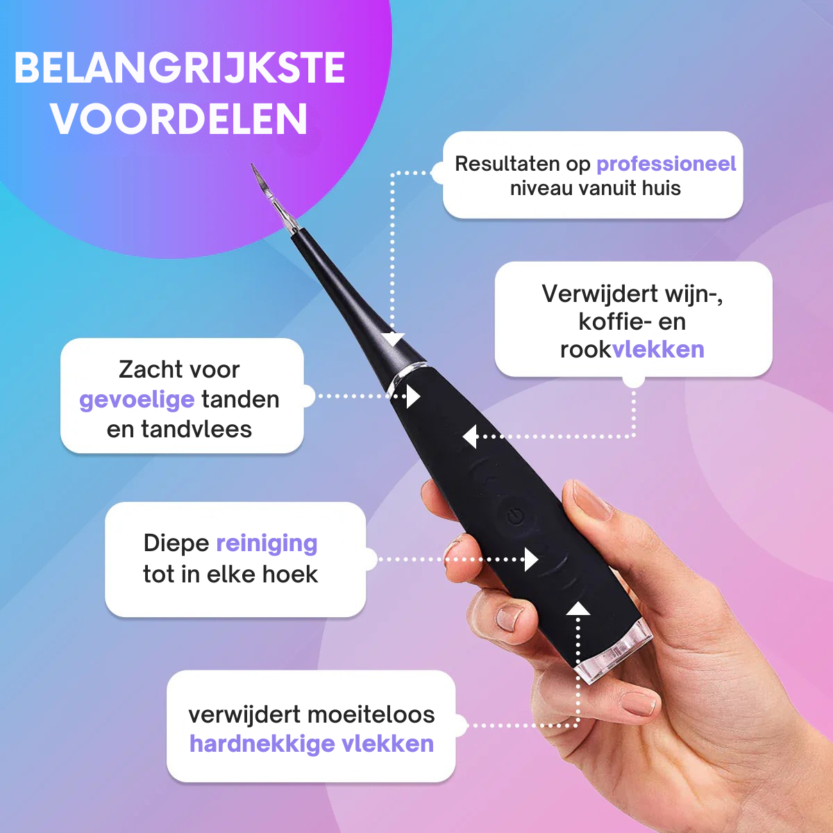 GlowSmile™ Pro - Ultrasone Tandenreiniger